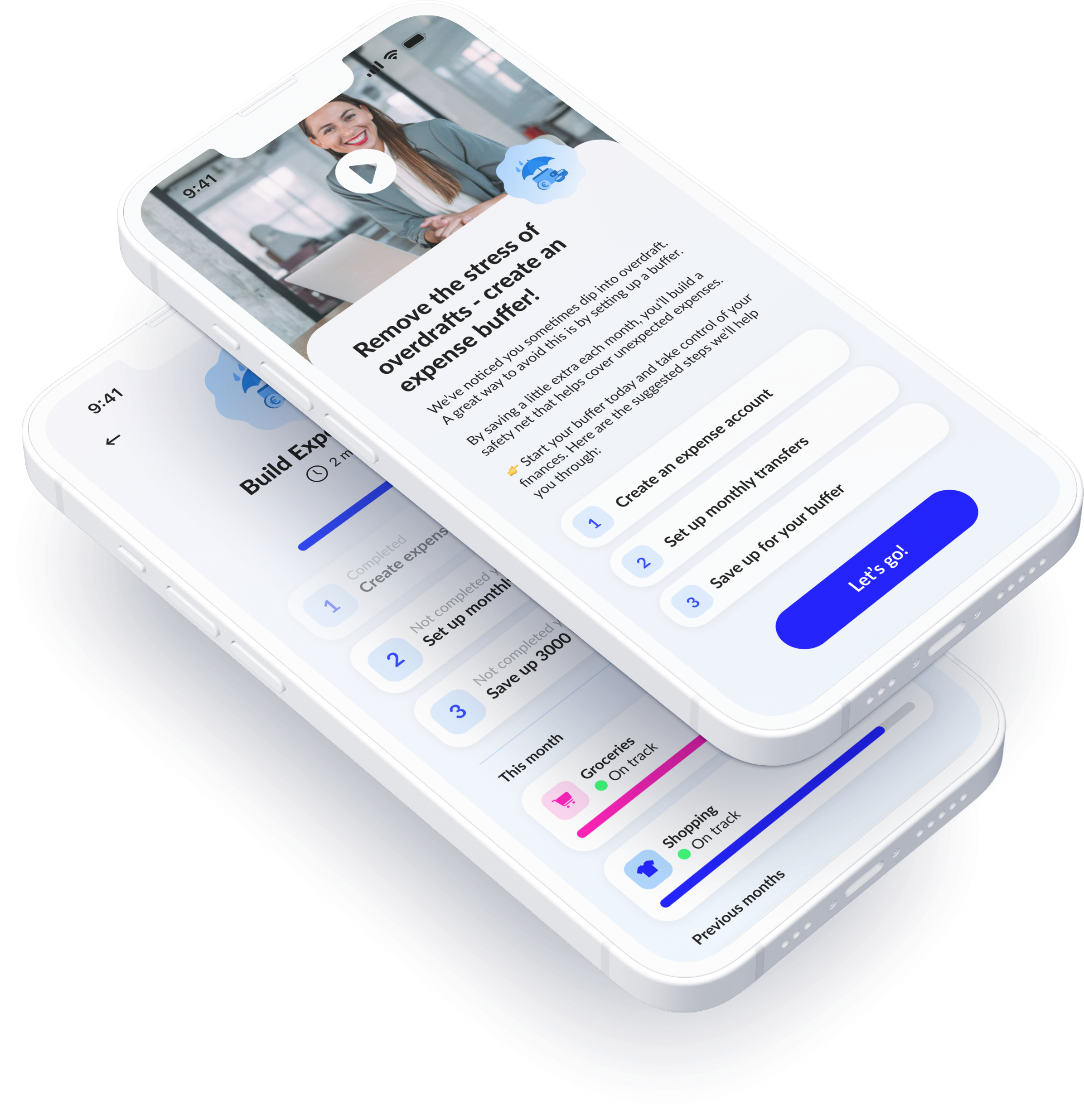 Aspirations and goals mobile screens