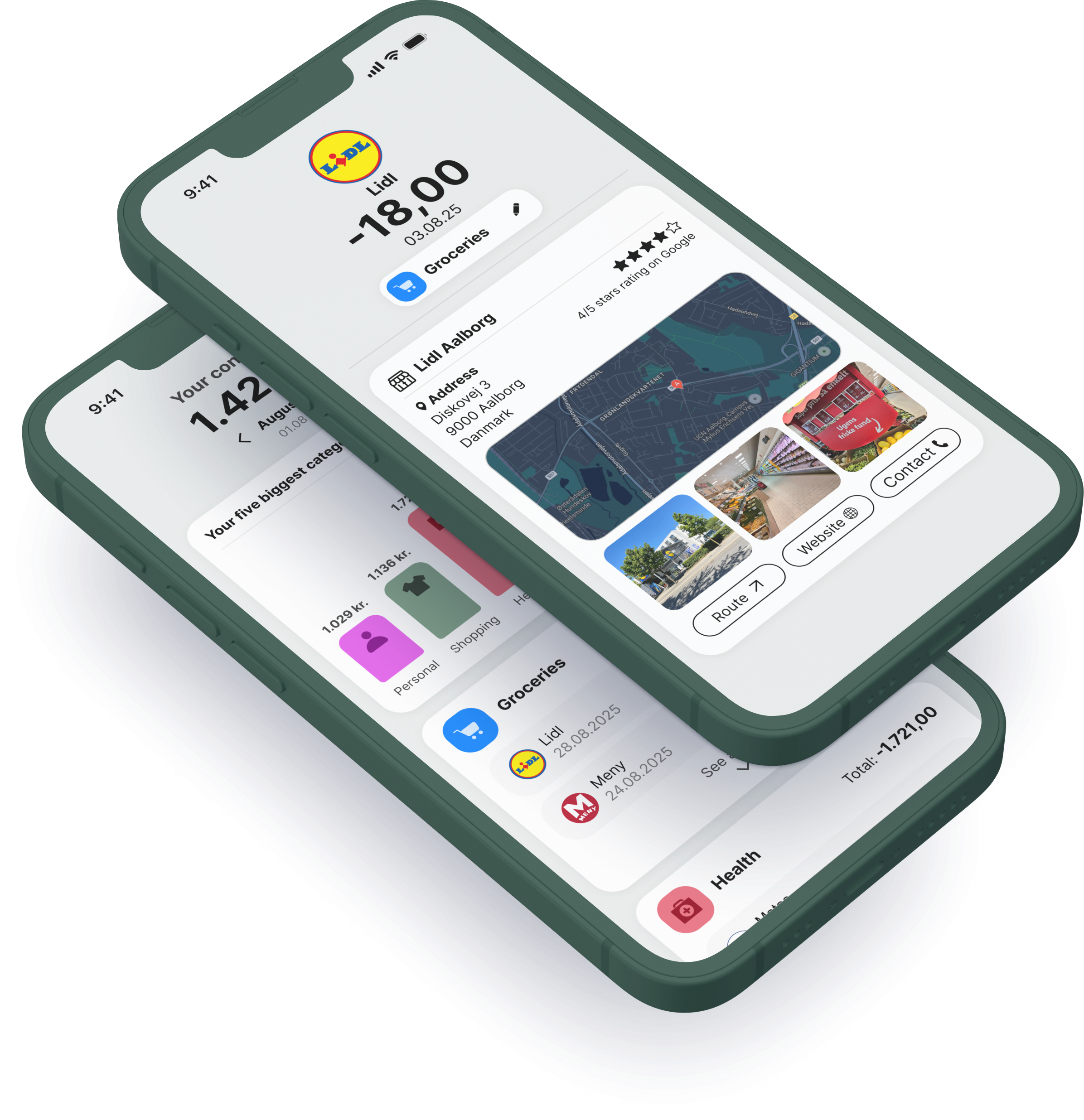 Transaction enrichment mobile screens